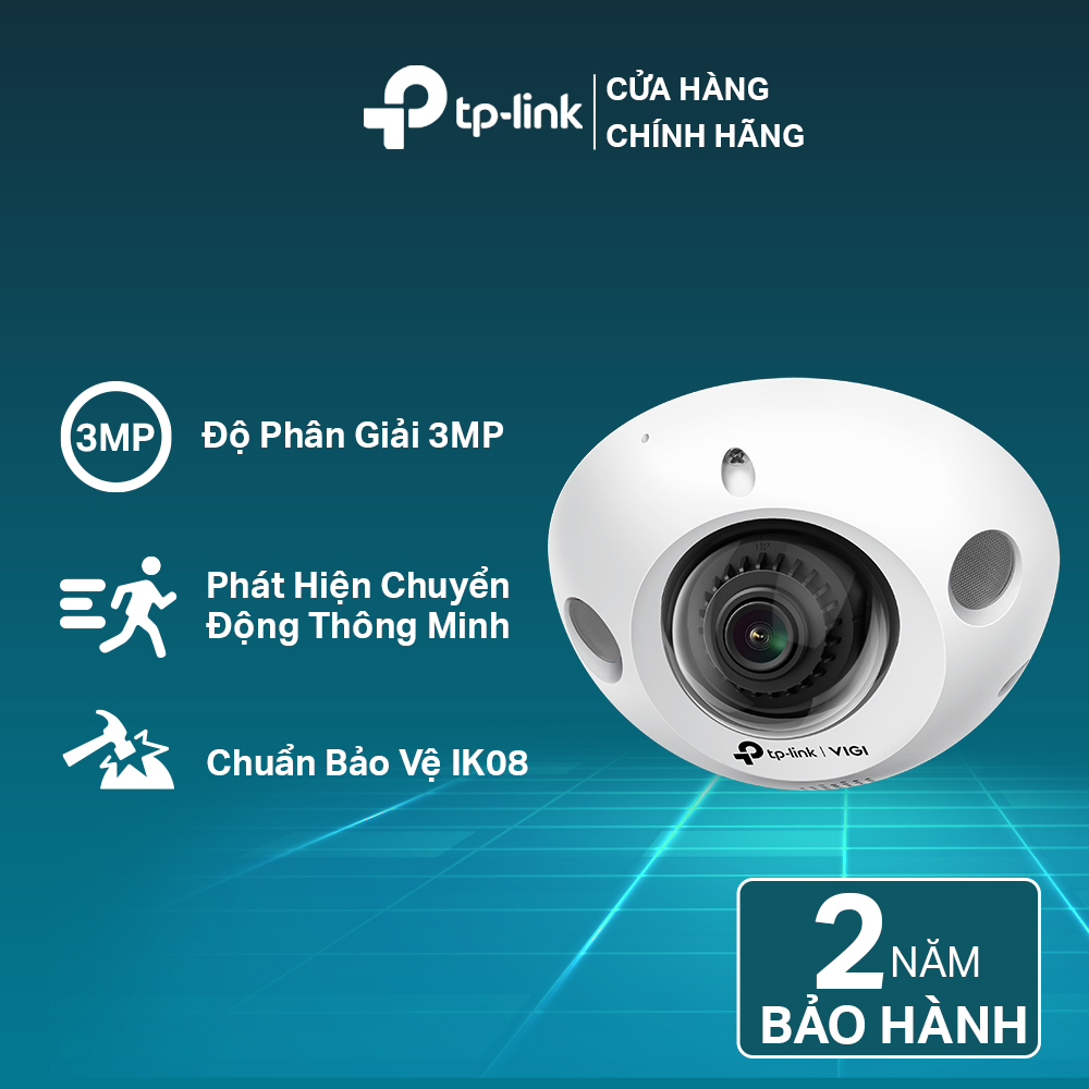 [Mã ELCL12 giảm 9% đơn 300K] Camera IP TP-Link CCTV VIGI C230I Mini 3MP Hỗ Trợ Hồng Ngoại, Phát Hiện Thông Minh