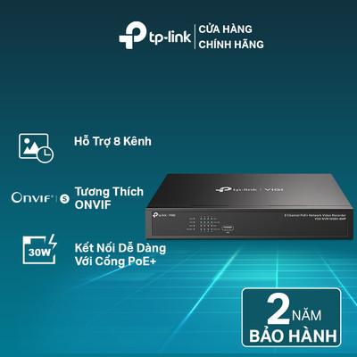 Đầu Ghi Hình TP-Link VIGI NVR1008H-8P / NVR1008H-8MP 8 Kênh