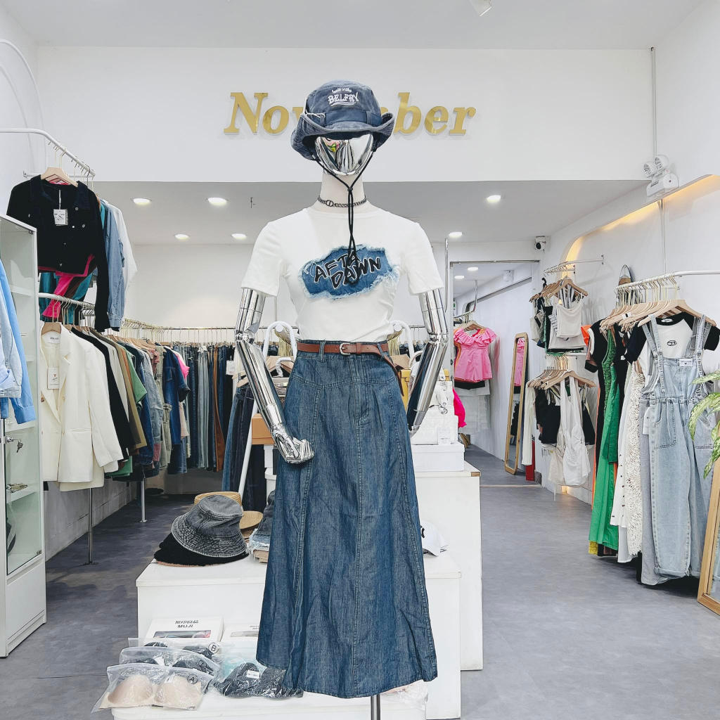 Chân váy dài kèm belt