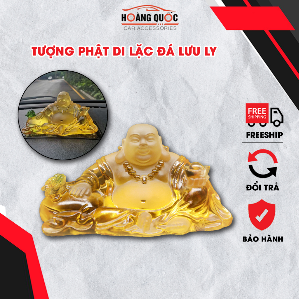 Tượng Phật Di Lặc Đá Ngọc Lưu Ly Trang Trí Xe Ô Tô, Bàn Làm Việc, Phòng Khách,…