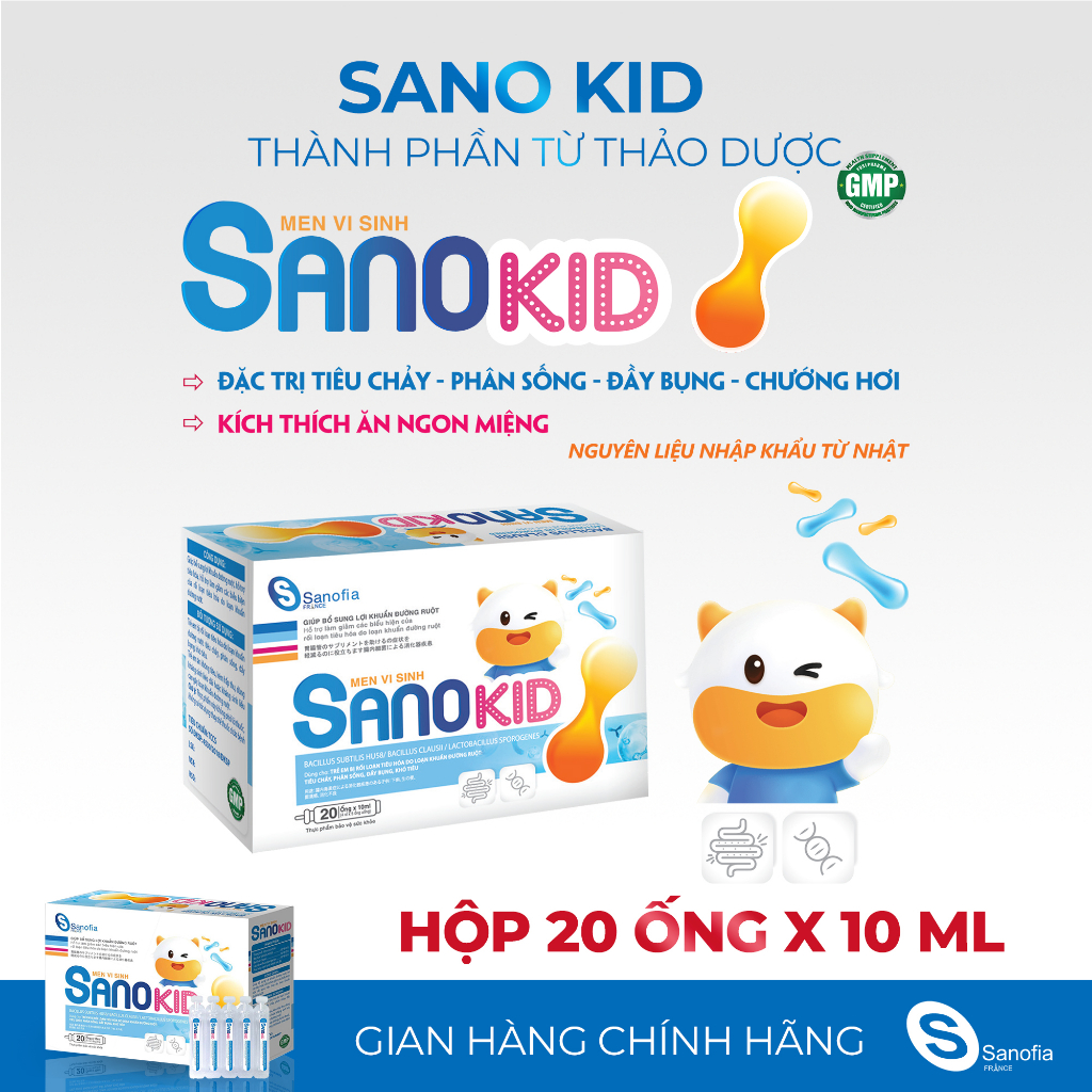 Men vi sinh SANOKID - Bổ sung vi khuẩn có lợi