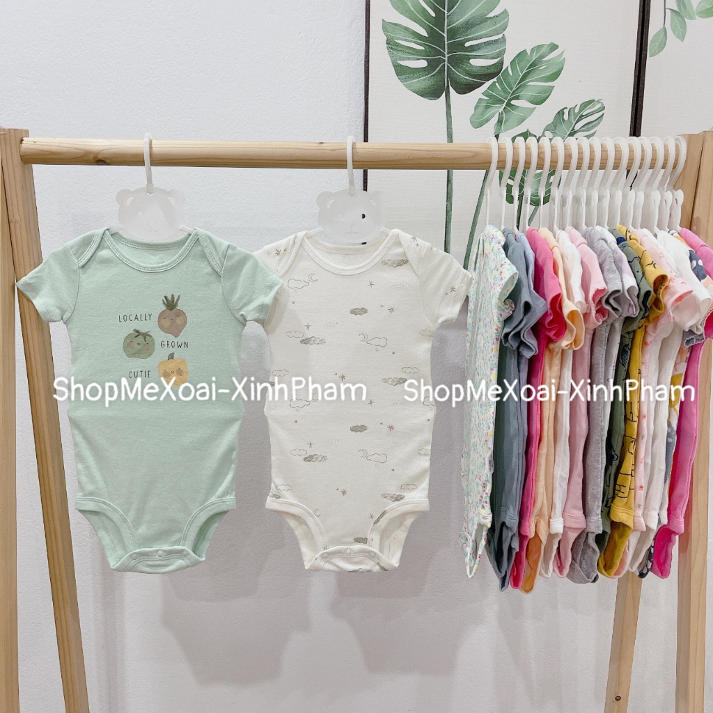 BODYSUIT CARTER, BODYCHIP CỘC TAY MIX HÃNG CHO BÉ