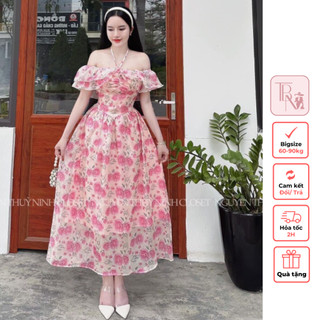 Đầm maxi trễ vai tbn bigsize 1782
