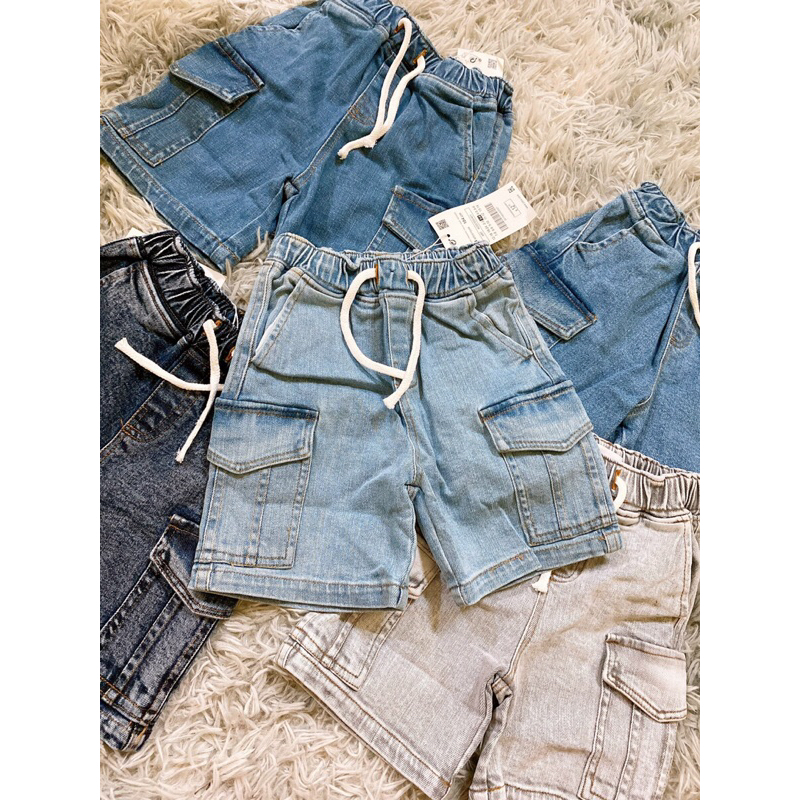 Quần short jean ZR Túi hộp cho bé trai