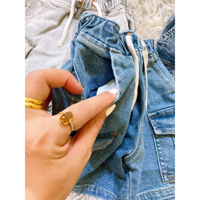 Quần short jean ZR Túi hộp cho bé trai