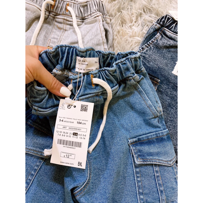 Quần short jean ZR Túi hộp cho bé trai