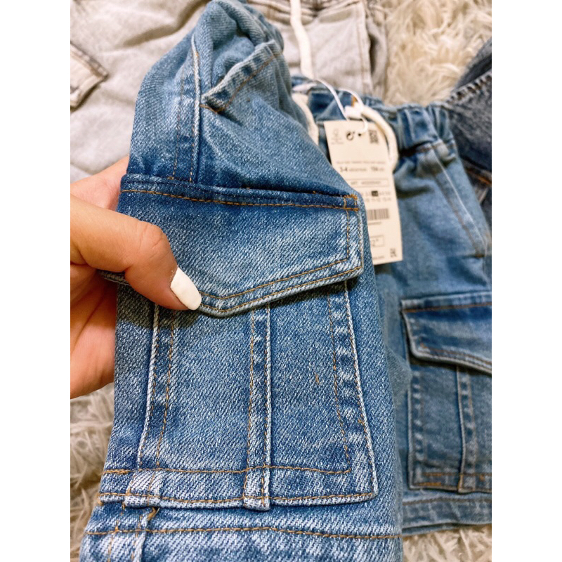 Quần short jean ZR Túi hộp cho bé trai