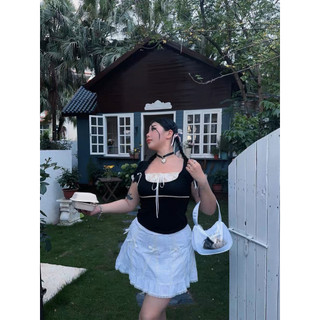 [Bigsize 55-100kg] Áo croptop phối ren