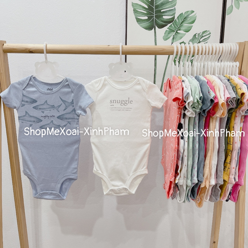 BODYSUIT CARTER, BODYCHIP CỘC TAY MIX HÃNG CHO BÉ