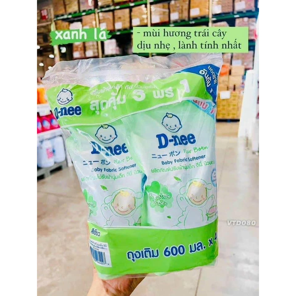 Nước Xả Vải Dnee ⚡𝟭𝟬𝟬% CHÍNH HÃNG⚡ Thái Lan Túi 550ml Làm Mềm Vải Nhiều Mùi Hương Cho Bé - Bố Bắp Store