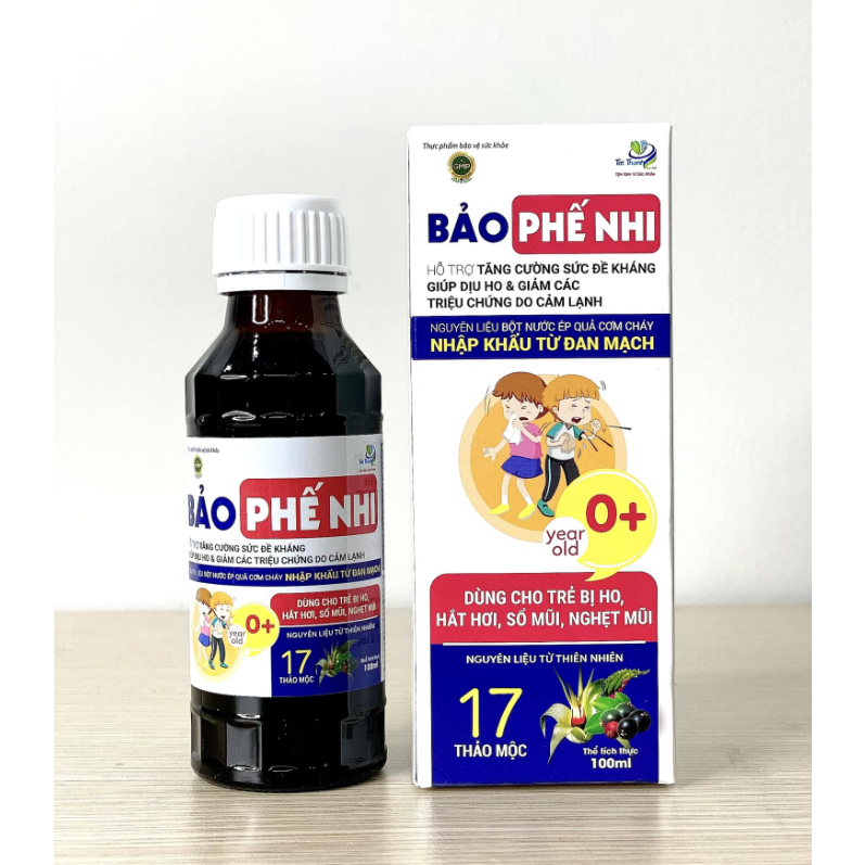 ✔️️️️Bảo Phế Nhi - Siro giảm ho, cảm mạo, tăng đề kháng phổi cho bé 100ml - Tất Thành Pharma