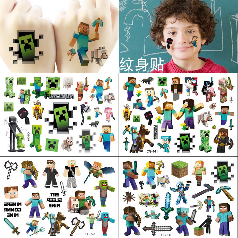 Hình xăm tạm thời Minecraft cho bé