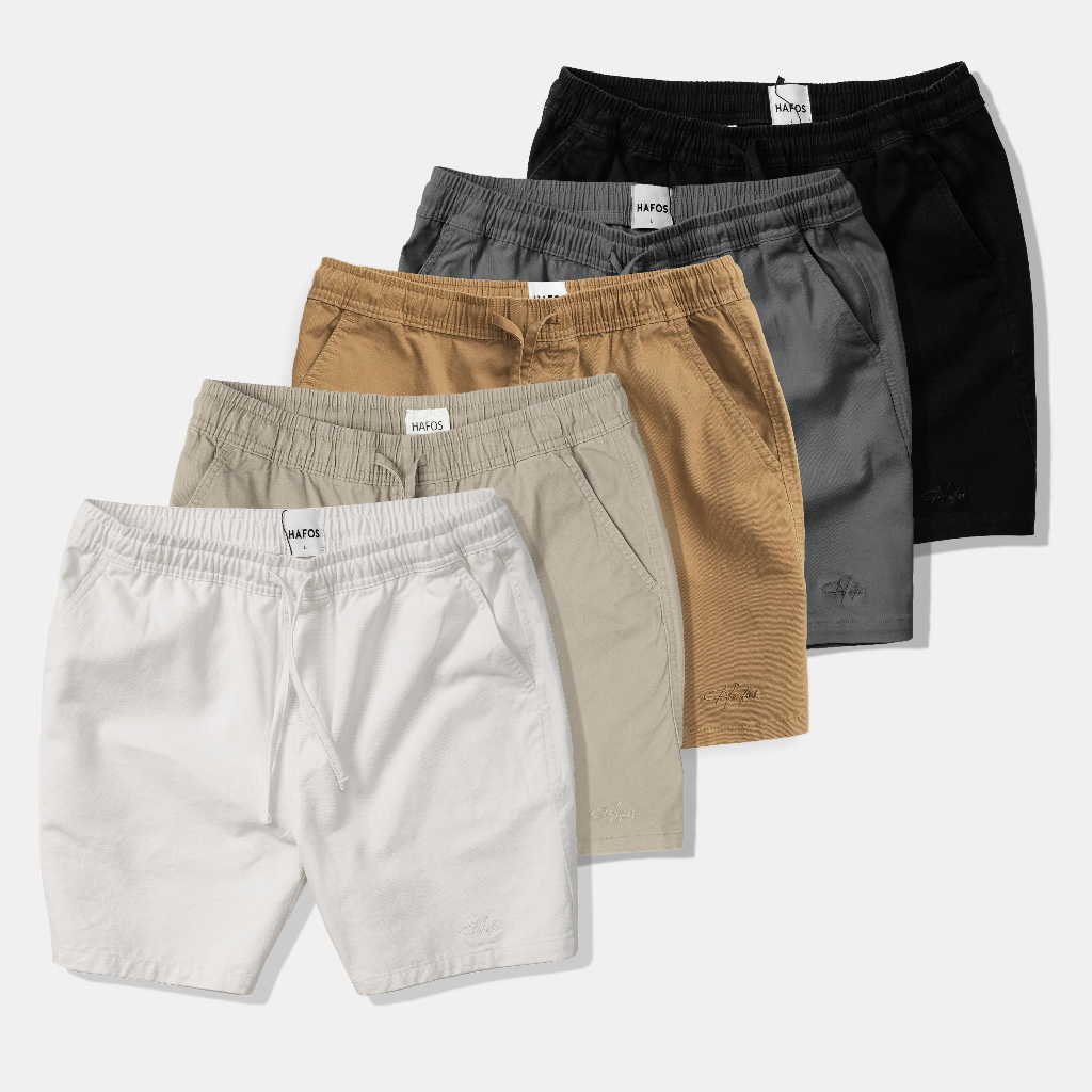 Quần short kaki nam HAFOS co giãn mềm mịn
