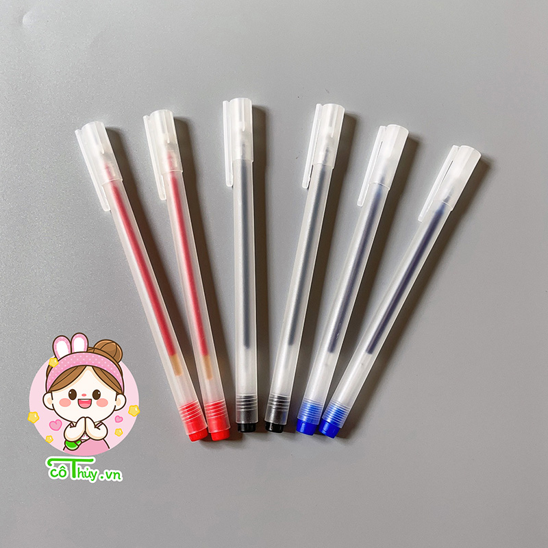 Combo Bút Gel bút bi nước văn phòng mực gel 0.5mm BG02