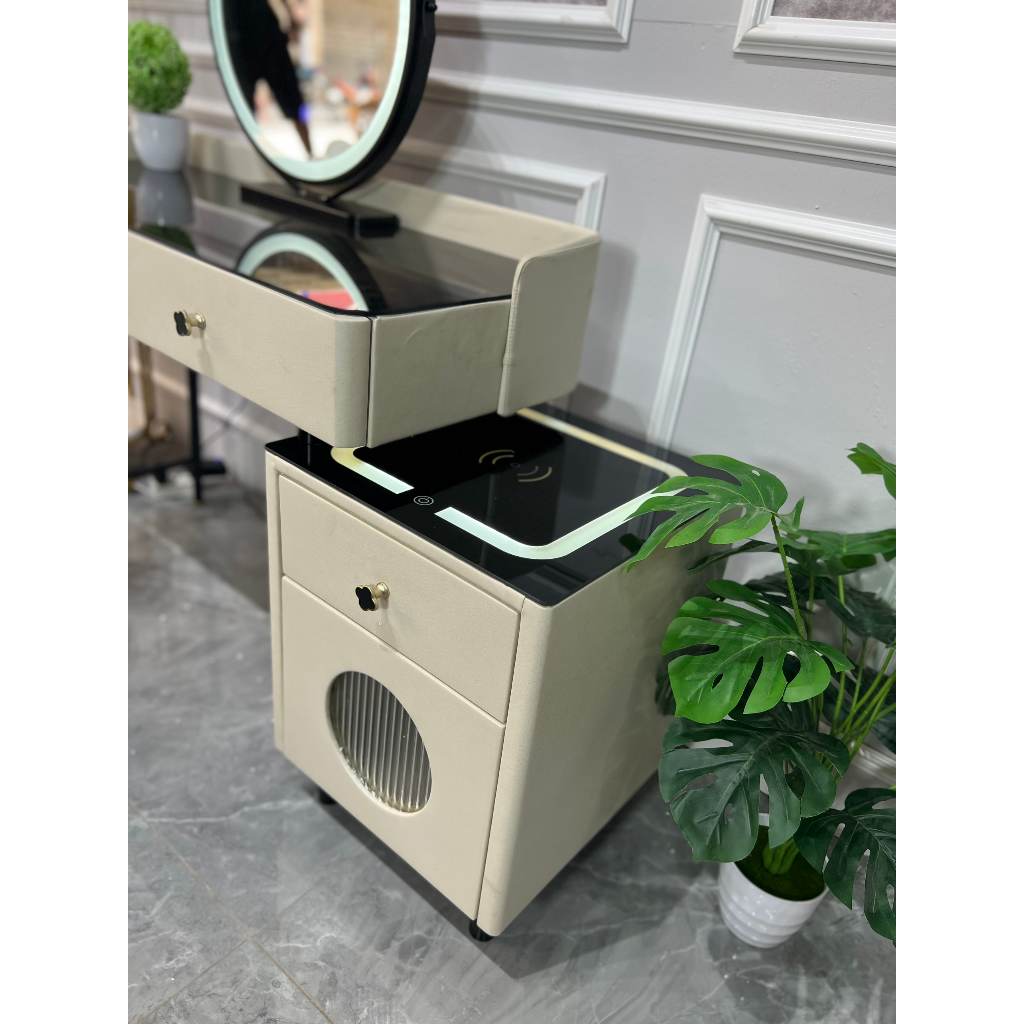 Bàn trang điểm thông minh, bàn phấn thông minh có loa sạc đèn đủ bộ cả ghế và gương  - Mã VTP10 - Nội thất Chani