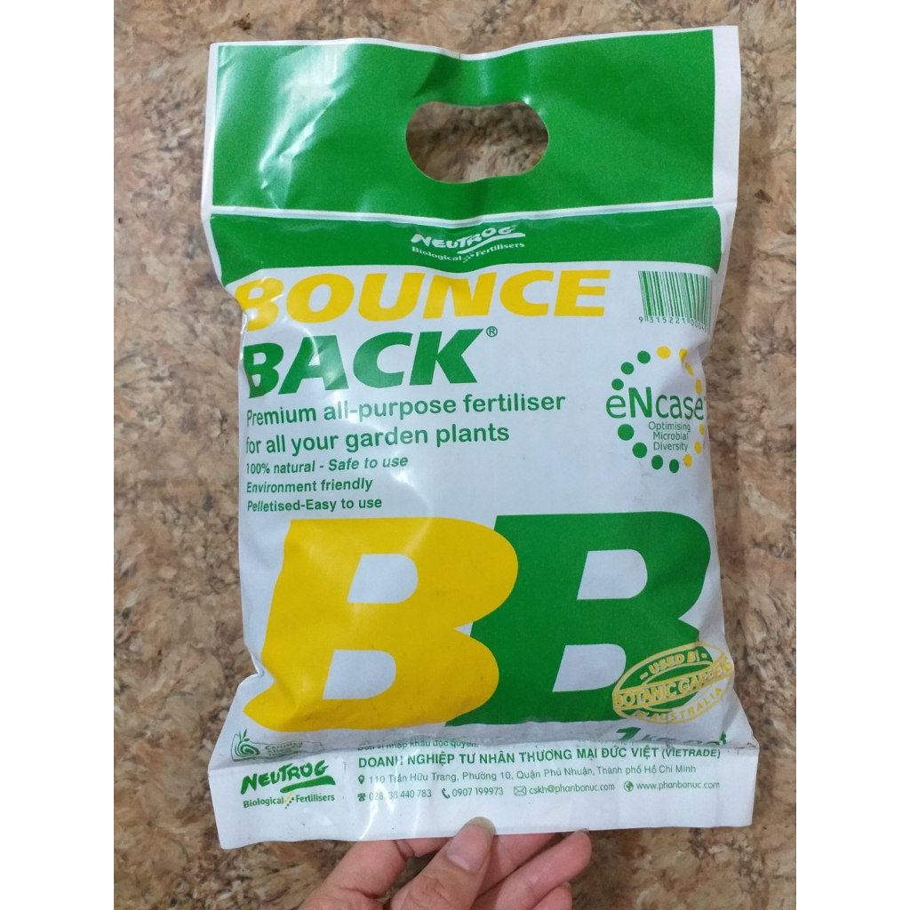 Phân Hữu Cơ Đậm Đặc Dạng Viên Bounce Back 1Kg, 5kg - Phân Úc BB