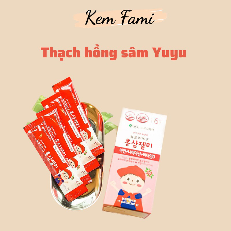 Thạch hồng sâm YuYu cho bé từ 8m+