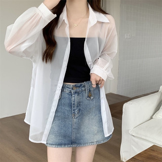 Áo sơ mi khoác ngoài chất đũi mỏng thoáng oversize cực đẹp