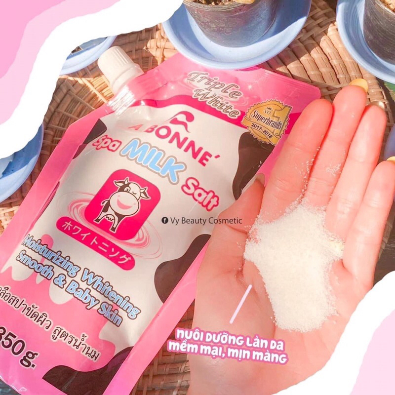 Muối tắm sữa bò tẩy tế bào chết body A Bonne Spa Milk Salt 350g