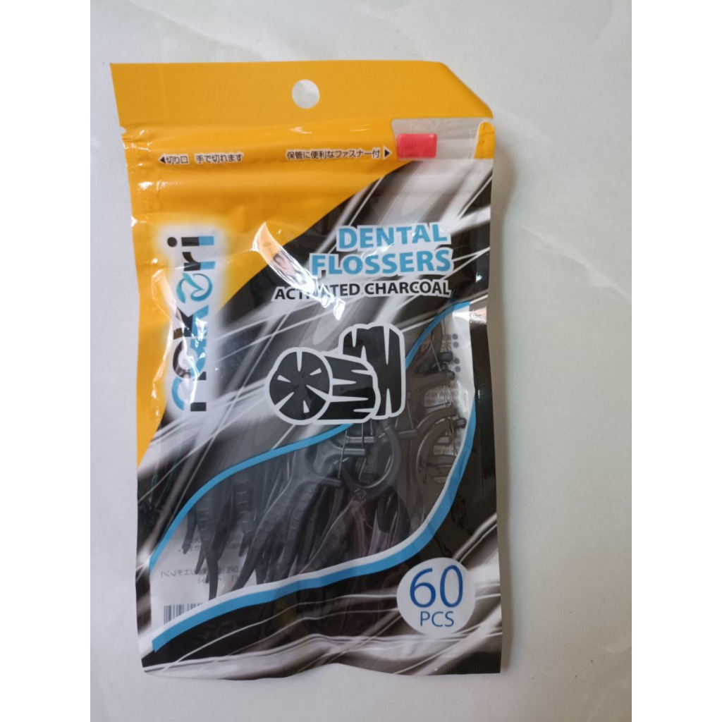 Tăm chỉ kẽ răng Nalori than hoạt tính 60 cây