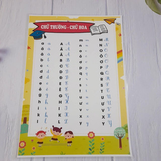 Bảng chữ thường, chữ hoa khổ a3,a4