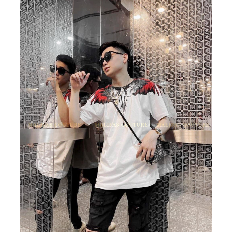 Áo Thun Nam Burlon Hoạ Tiết Siêu Đẹp - Áo Phông Nam Burlon Cánh Chim Cao Cấp