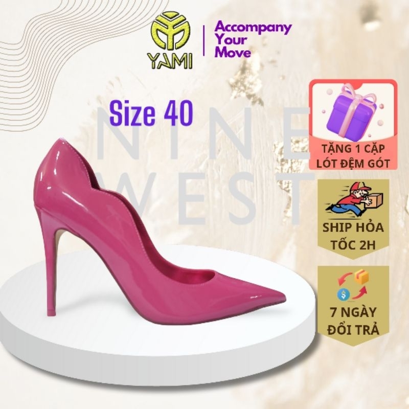 Giày Cao Gót Bít Mũi Nhọn Cao 10cm Màu Hồng Size 40, Giày Cao Gót Nữ Dạ Hội Đi Tiệc, Hàng Hiệu Xuất Khẩu