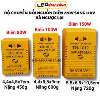 Bộ chuyển đổi nguồn 2 chiều từ 220v ra 110v, 110v ra 220v, công suất 80w / 100w / 150w biến áp biến thế chuyển điện