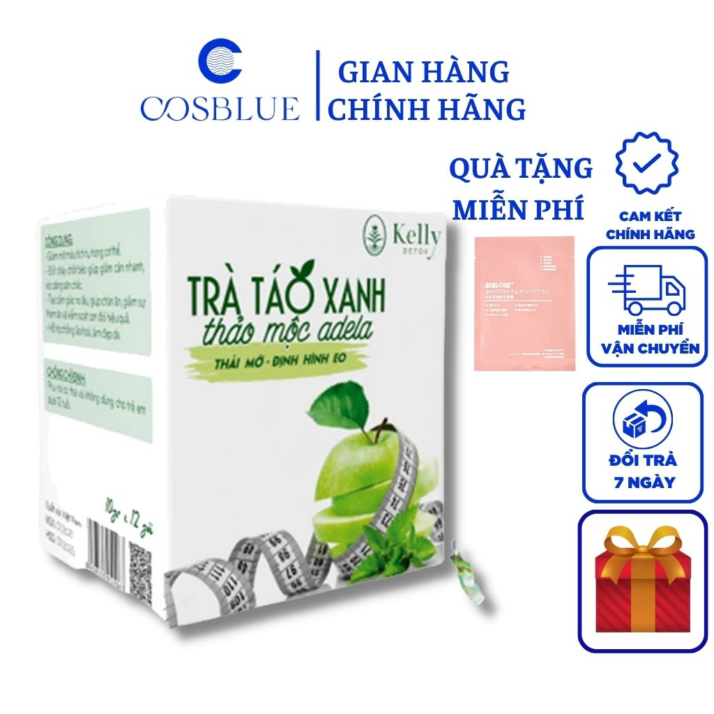 Trà Táo Xanh kelly detox giảm cân, thảo mộc xanh định hình eo thon,dáng đẹp