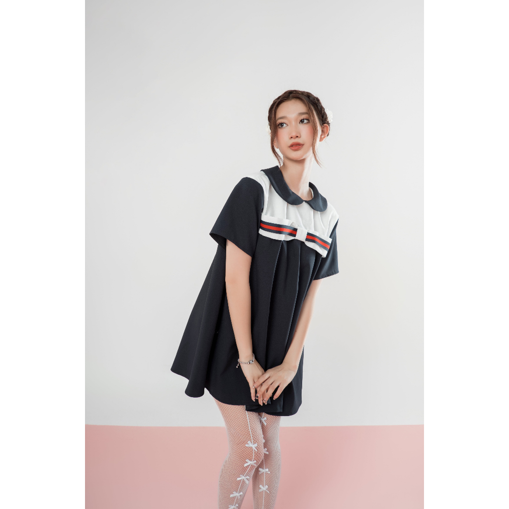 Darlin dress- Váy xinh form babydoll đính nơ