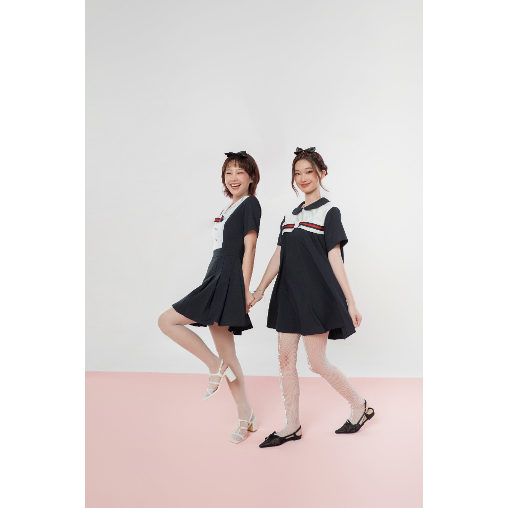 Darlin dress- Váy xinh form babydoll đính nơ