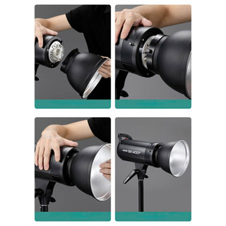 CHÓA ĐÈN LED/FLASH STUDIO NGÀM BOWENS KIM LOẠI 17.5CM