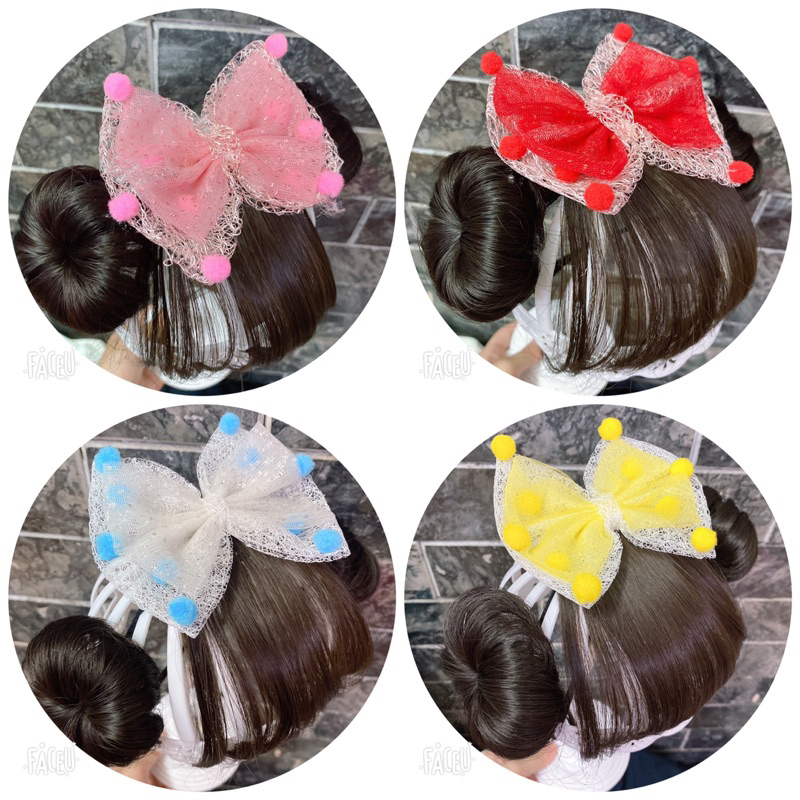 Bộ tóc giả cho bé (đã có màu nâu đen)