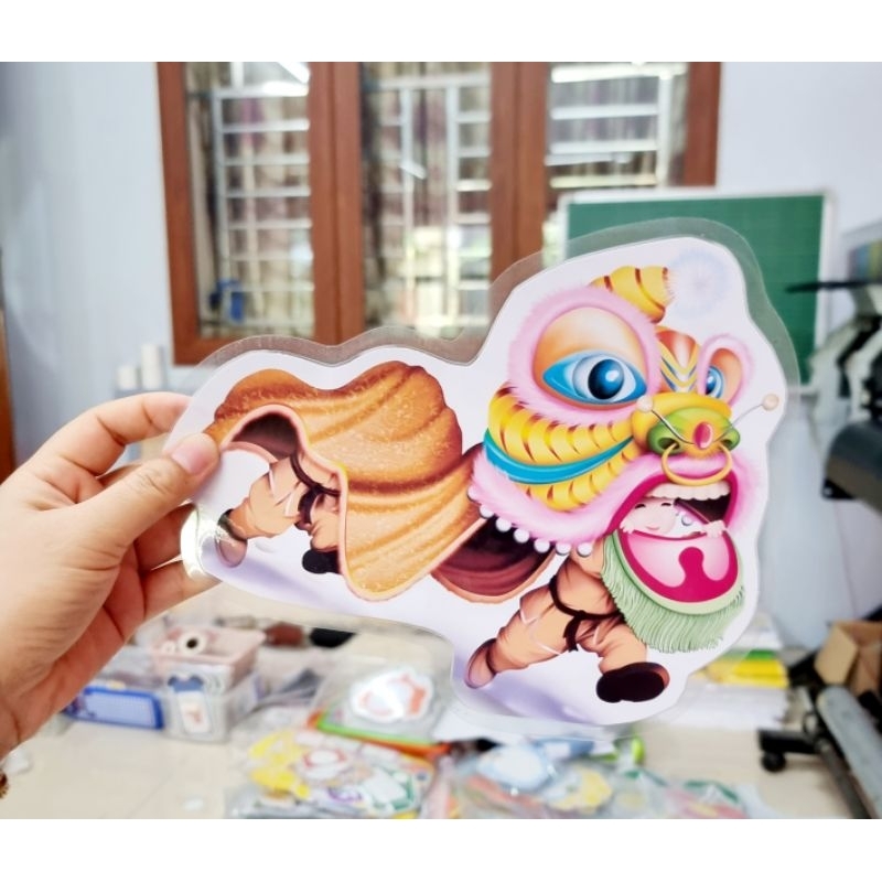 Sét bộ Vui Tết Trung Thu - In Màu + Ép Rời + Nam châm lá