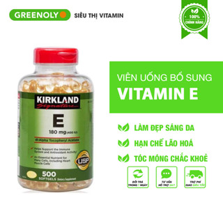 Viên Uống Bổ Sung Vitamin E 400 IU Kirkland Signature 500 viên giúp làm sáng da, đẹp da - Greenoly phân phối chính hãng
