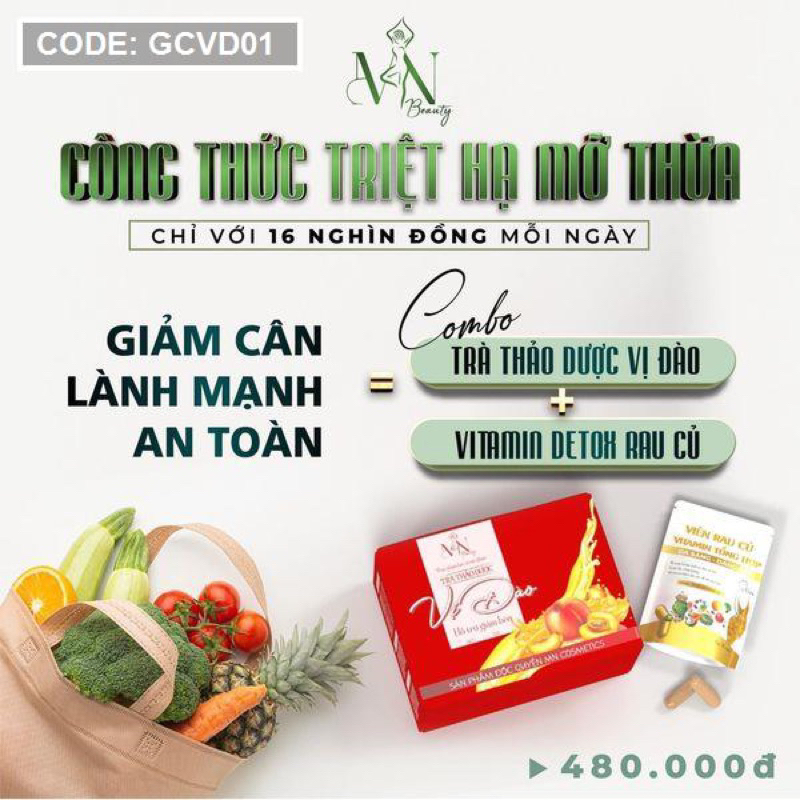 TRÀ GIẢM CÂN VỊ ĐÀO MỸ PHẨM ĐÔNG ANH- GÓI LẺ + SET DÙNG THỬ