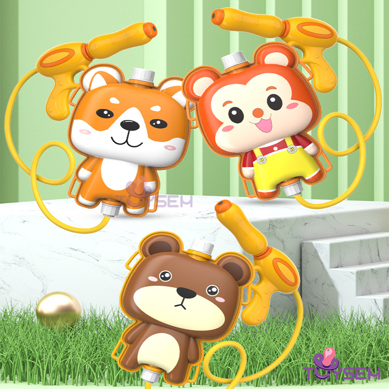 Đồ chơi súng phun nước kèm ba lô hình động vật hoạt hình dễ thương đi biển, hồ bơi mùa hè cho trẻ em - Quà tặng cho bé