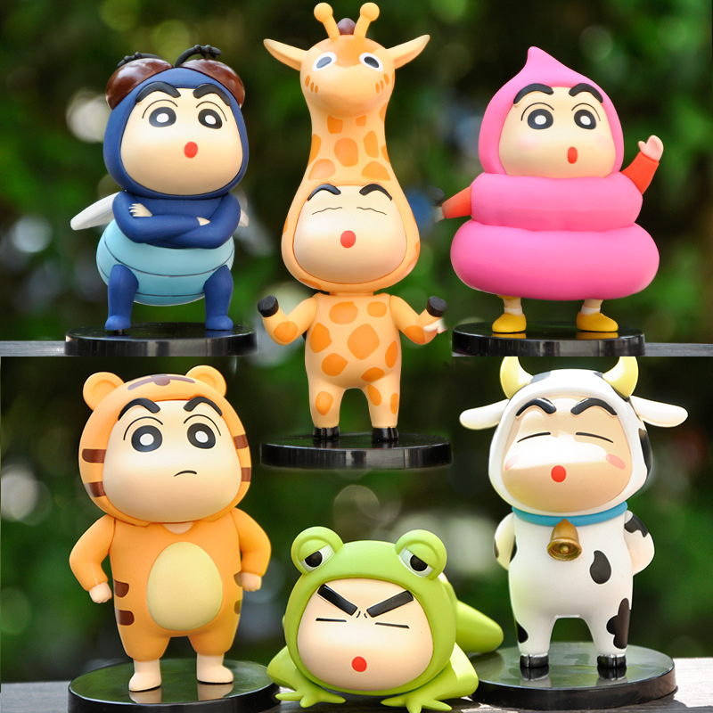 Tượng CẬU BÉ BÚT CHÌ Mô hình nhân vật Hoạt hình Anime SHIN Động Vật trang trí tiểu cảnh, sưu tầm chibi dễ thương cute