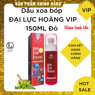 Dầu Xoa Bóp Đại Lực Hoàng Hỗ Trợ Cơ Xương Khớp VIP ĐỎ 150ml