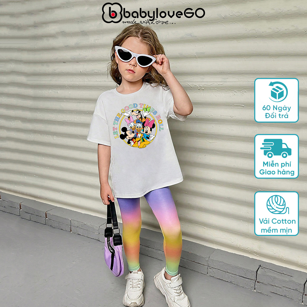 Áo thun bé trai bé gái BabyloveGO áo phông cho bé in hình độc đáo chất cotton mẫu mới 2024