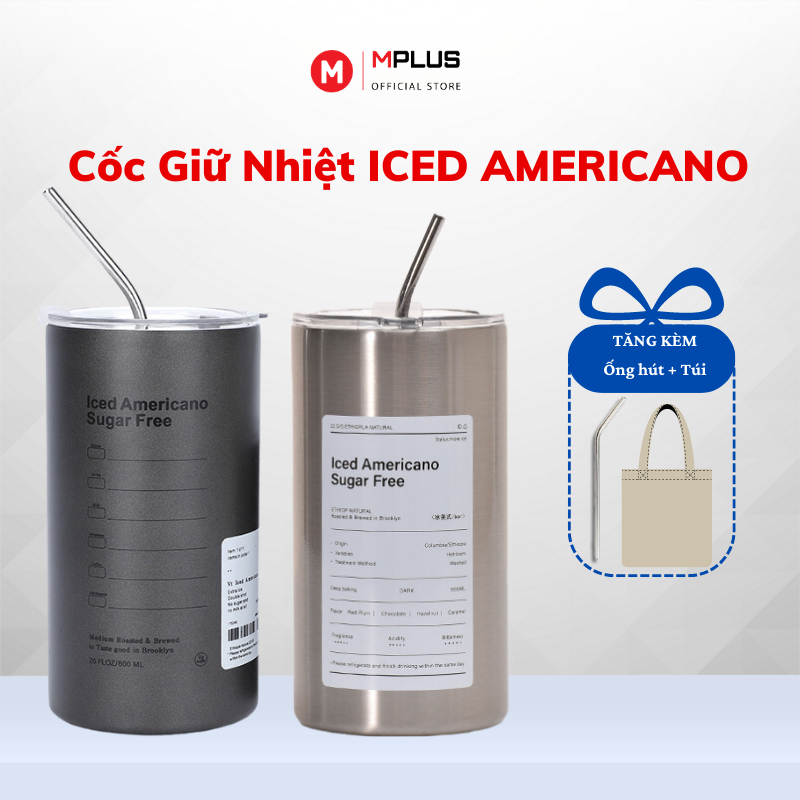 Ly Giữ Nhiệt Iced Americano Inox 304 Cao Cấp Không, Cốc Uống Nước Giữ Nhiệt Có Ống Hút Siêu Tiện Lợi-mp | BigBuy360 - bigbuy360.vn