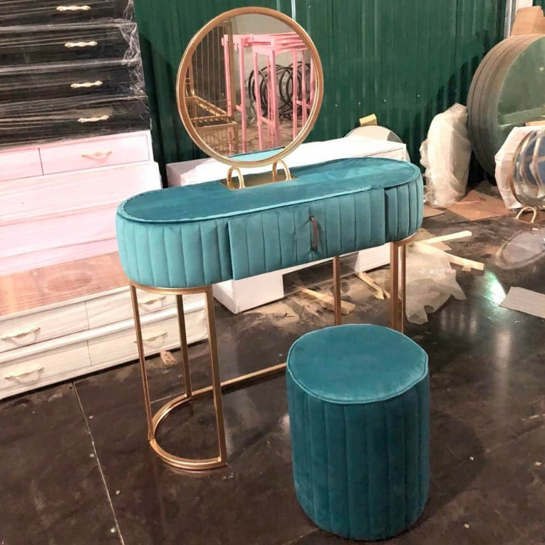 Bàn trang điểm bọc nỉ nhung siêu đẹp nhiều màu - Nội Thất Chani