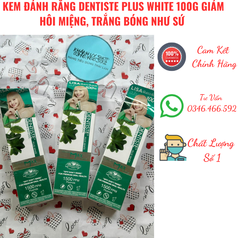 (Mẫu mới 2023) Kem Đánh Răng Thảo Dược Dentiste Plus White Premium Natural