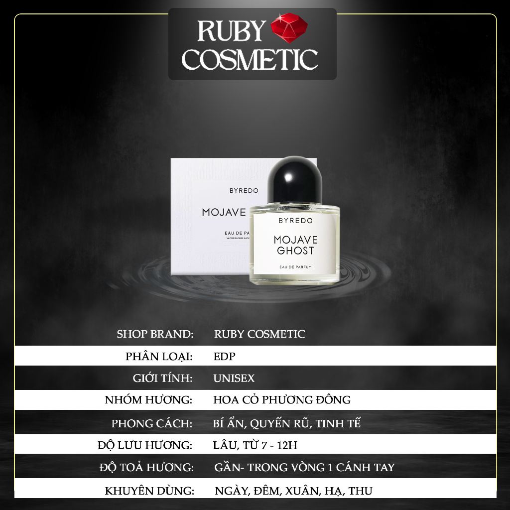 Nước hoa nữ Byredo Mojave Ghost mùi hương thơm ngát 4 mùa Rubycosmetic