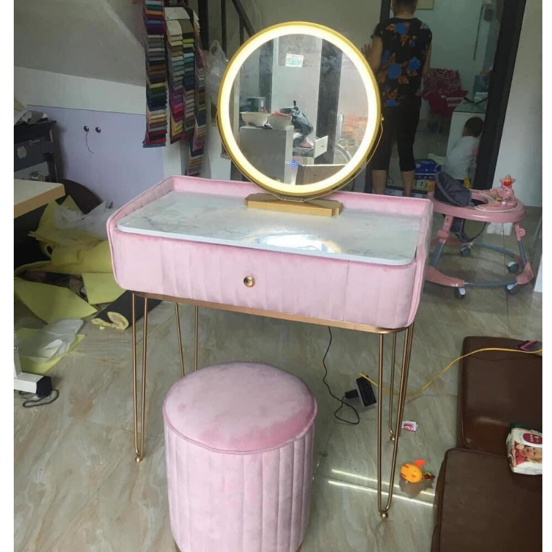 Bàn trang điểm bọc nỉ nhung siêu đẹp nhiều màu - Nội Thất Chani