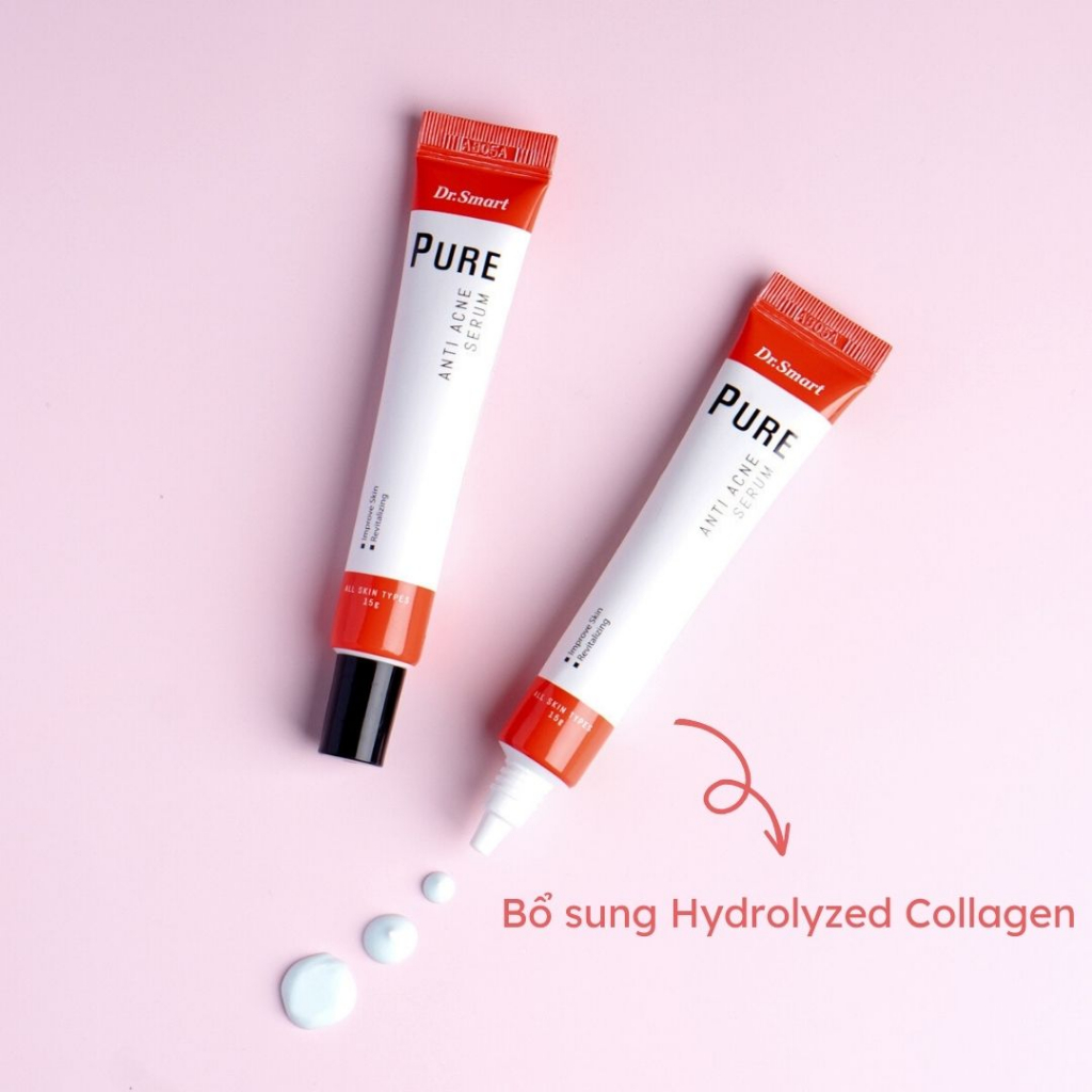 Serum giảm sưng mụn cho mọi loại da, serum giảm thâm mụn Anti Acne Serum Dr.Smart 15g