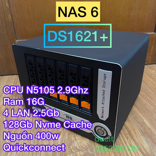 Nas 6 bay n5105 xpenology ram 16g, 4 lan 2.5gb, 256gb nvme cache