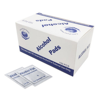 Bông tẩm cồn alcohol pads 100pcs/hộp - bông tẩm cồn chùi gel móng
