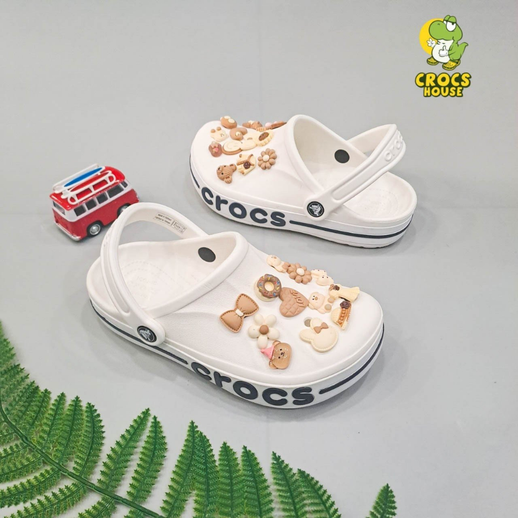 Dép sục cross bayaband nam nữ tặng kèm jibbitz sticker 2d, dép crocs baya chính hãng không mùi, chống trượt - Nhà Cá Sấu