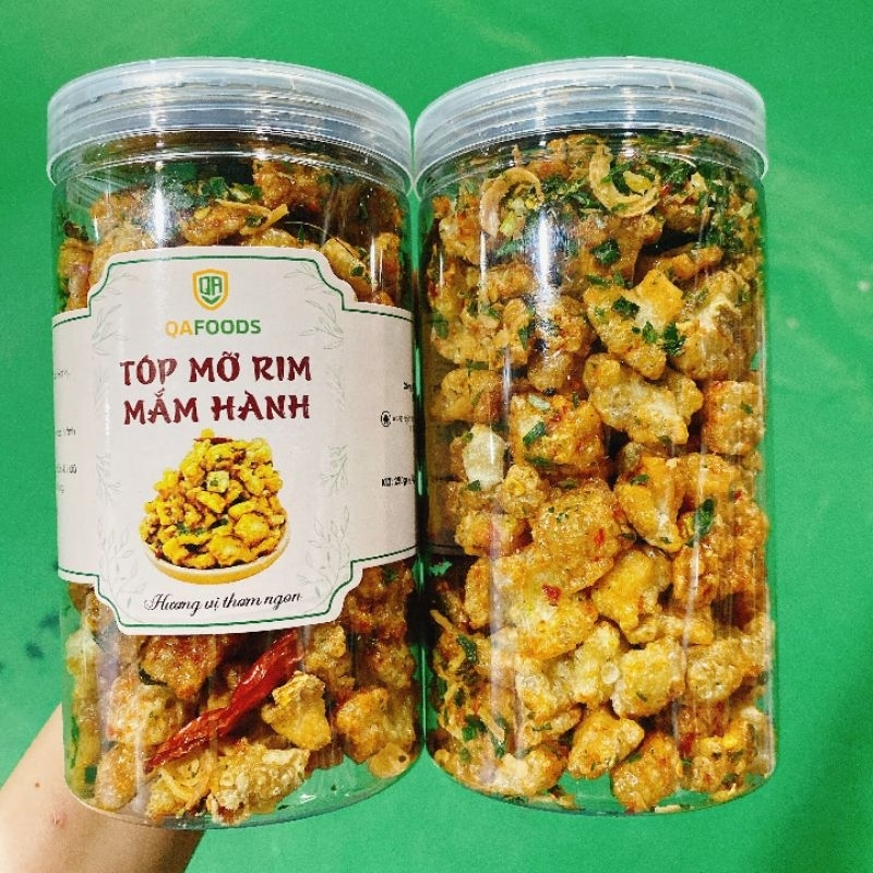 Tóp Mỡ Rim Mắm Hành Siêu Ngon Giòn Tan / Da Heo Chiên Giòn / Đồ Ăn Vặt